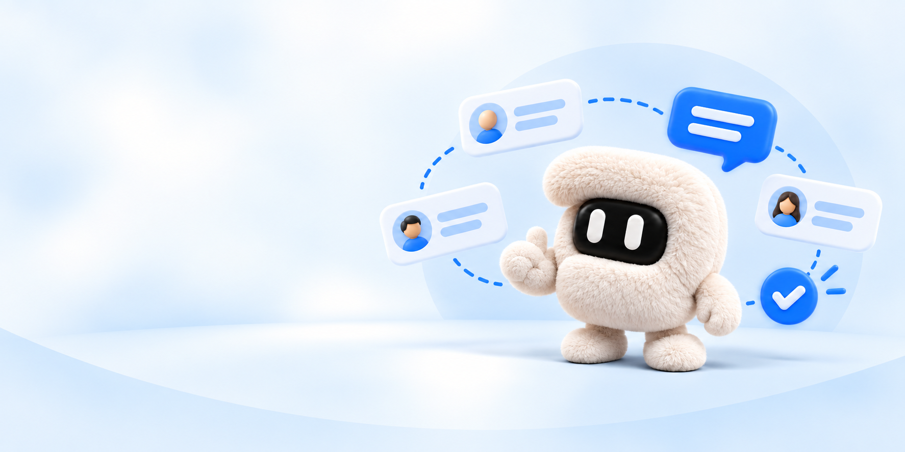 Mascote Dezzos acompanha uma rede de contatos, conversas e oportunidades online.